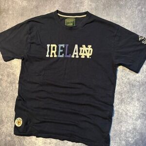 Lansdowne Notre Dame Heritage Collection Ireland T-Shirt Mens XL Navy Blue Tee